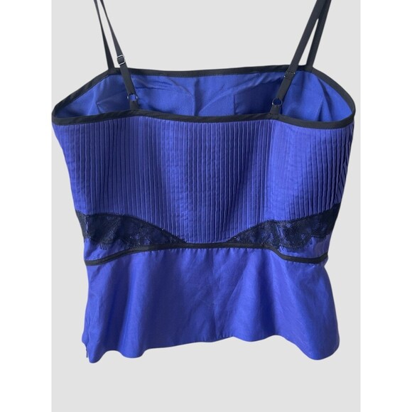 Y2k Luxe Whimsigoth Satin Lace Trim Pleated Bustier Bebe Silk Size Medium NWT - Picture 4 of 9